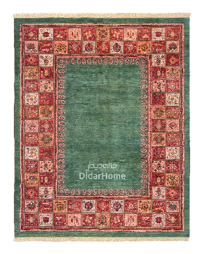 [43077645] فرش دستباف قشقایی طرح کفساده ۷/۱۴ متری