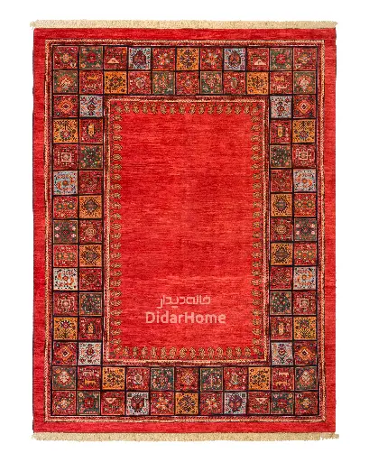 [13077678] فرش دستباف قشقایی طرح کفساده ۷/۳۸ متری