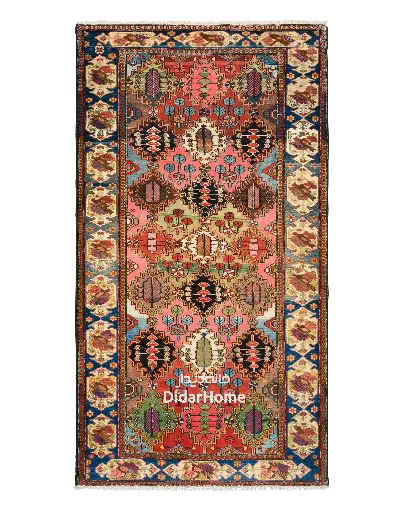 [84051817] فرش دستباف آنتیک بختیاری طرح قابی ۵/۴۱ متری