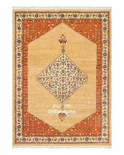 [61061403] فرش دستباف قشقایی طرح ترنجی ۶/۷۵ متری