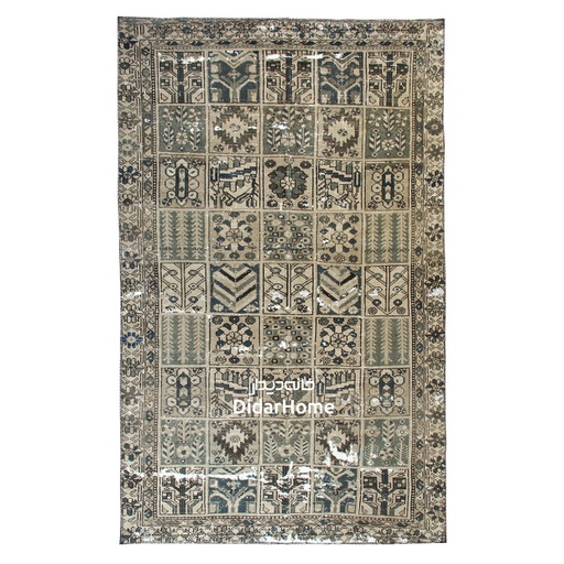 [74059827] فرش دستباف مدرن بختیاری طرح خشتی ۵/۱۰ متری