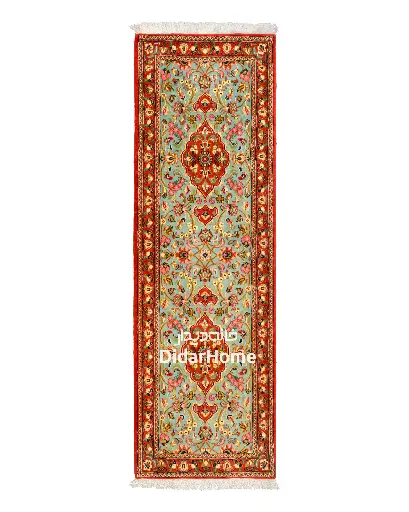 [51014719] کناره دستباف قم طرح ترنجی