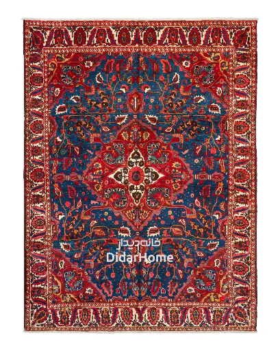 [91084730] فرش دستباف آنتیک بختیاری طرح ترنجی ۸/۰۷ متری