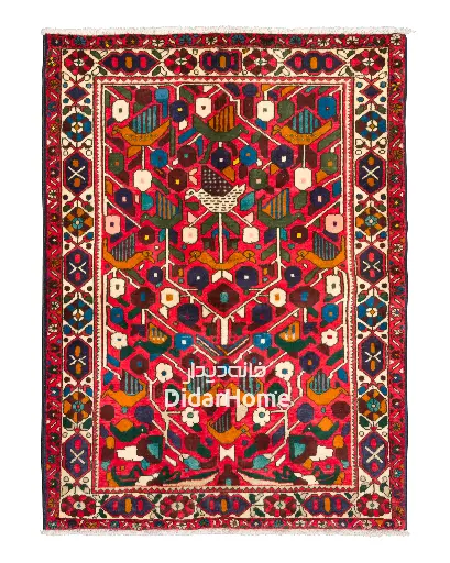 [12014732] فرش دستباف آنتیک بختیاری طرح افشان ۱/۵۸ متری