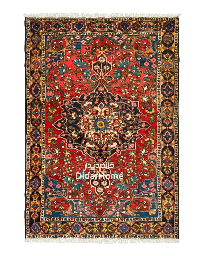 [11034708] فرش دستباف آنتیک بختیاری طرح ترنجی ۳/۱۹ متری