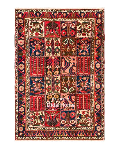 [84024712] فرش دستباف آنتیک بختیاری طرح خشتی ۲/۹۰ متری