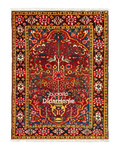 [16024741] فرش دستباف آنتیک بختیاری طرح گلدانی ۲/۹۸ متری