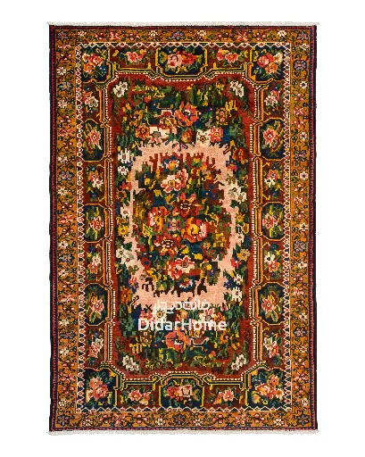 [11044714] فرش دستباف آنتیک بختیاری طرح ترنجی ۴/۰۲ متری