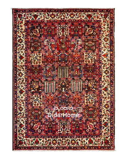 [84074735] فرش دستباف آنتیک بختیاری طرح خشتی ۷/۰۷ متری