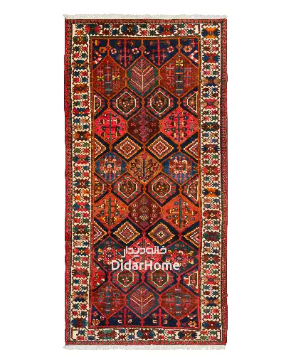 [84044750] فرش دستباف آنتیک بختیاری طرح بندی ۴/۷۴ متری