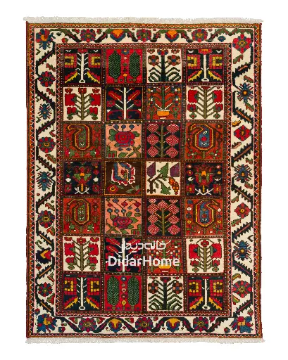 [84034705] فرش دستباف آنتیک بختیاری طرح خشتی ۳/۱۲ متری