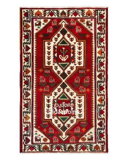 [11034731] فرش دستباف آنتیک بختیاری طرح ترنجی ۳/۱۴ متری