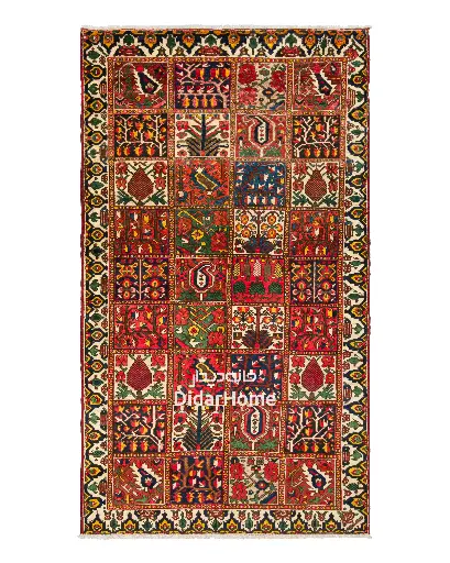 [84054711] فرش دستباف آنتیک بختیاری طرح خشتی ۵/۳۴ متری