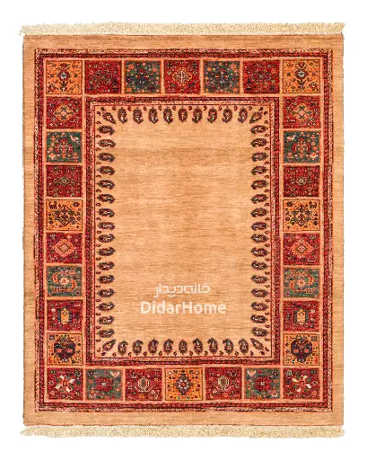 [63037762] فرش دستباف قشقایی طرح کفساده ۳/۲۸ متری