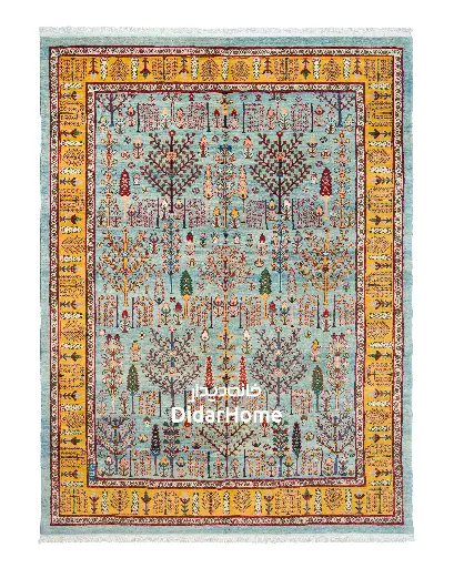 [52062510] فرش دستباف قشقایی طرح درخت زندگی ۶/۳۳ متری