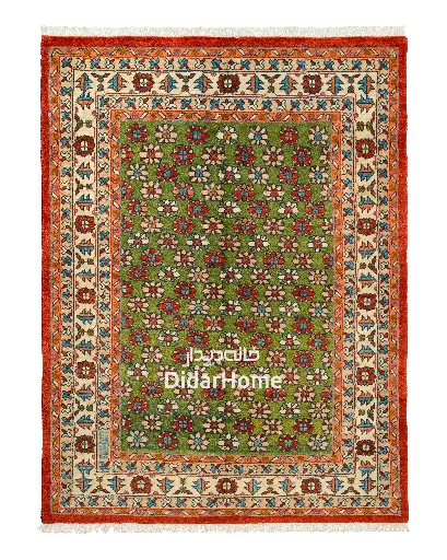 [42032573] فرش دستباف شکوفه طرح افشان ۳/۲۳ متری