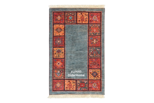 [43016705] فرش دستباف قشقایی طرح کفساده ذرع و نیم