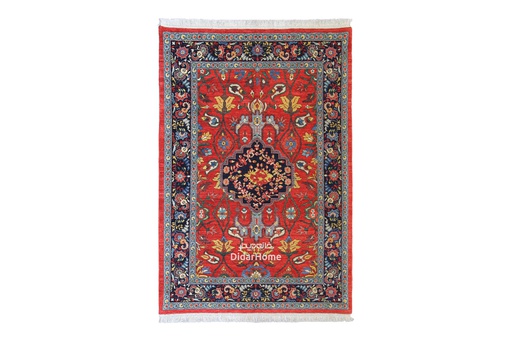 [11021870] فرش دستباف بیجار طرح ترنجی ذرع و نیم