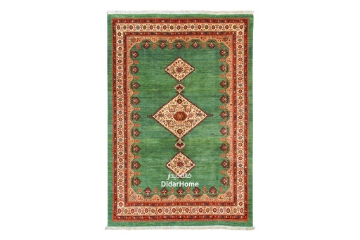 [41041121] فرش دستباف قشقایی طرح ترنجی چهار متری