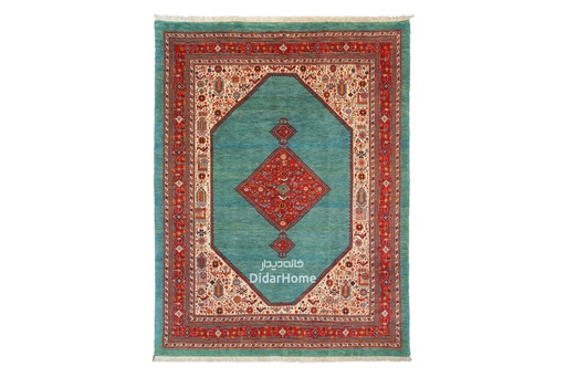 [41071924] فرش دستباف قشقایی طرح ترنجی نه متری