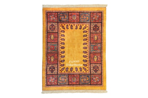 [33016795] فرش دستباف قشقایی طرح کفساده ذرع و نیم