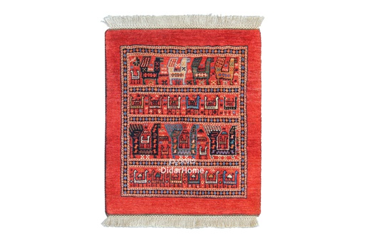 [15010923] فرش دستباف قشقایی طرح محرمات ذرع و نیم