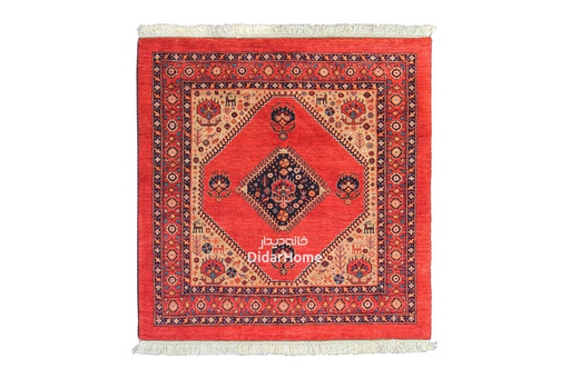 [11011433] فرش دستباف قشقایی طرح ترنجی ذرع و نیم