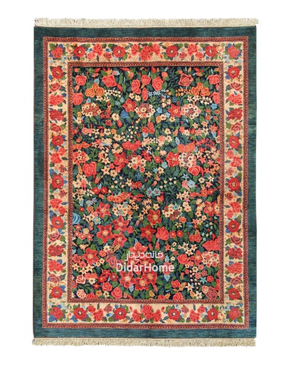 [42036862] فرش دستباف بیجار طرح هزارگل سه متری