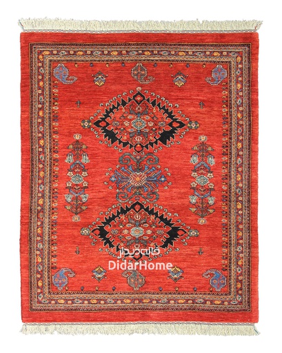 [11022330] فرش دستباف قشقایی طرح ترنجی سه متری