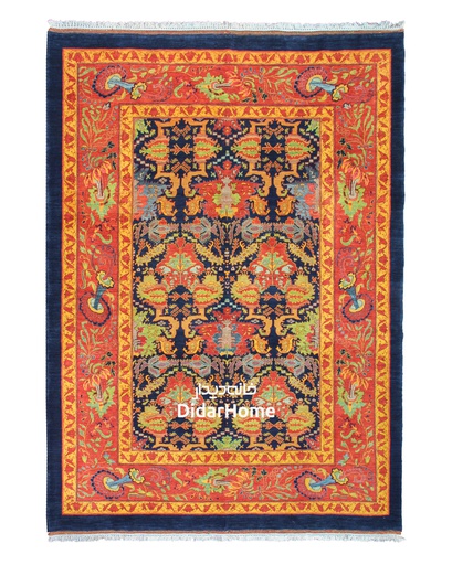 [92093000] فرش دستباف گروس طرح افشان نه متری