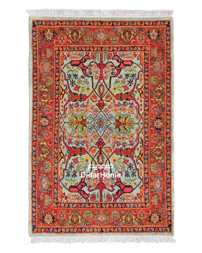 [52012099] فرش دستباف بیحار گروس طرح افشان ذرع و نیم