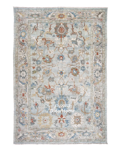 [52091094] فرش دستباف سلطان آباد طرح افشان نه متری