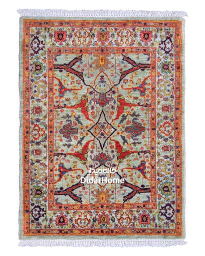 [52010137] فرش دستباف گروس طرح افشان ذرع و نیم