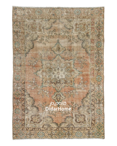 [11026511] فرش دستباف مدرن تبریز طرح ترنجی ذرع و نیم