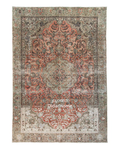 [11060644] فرش دستباف مدرن تبریز طرح ترنجی شش متری