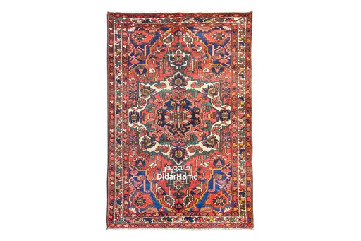 [11024610] فرش دستباف آنتیک بختیاری طرح ترنجی سه متری