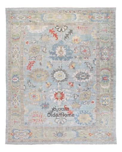 [52071202] فرش دستباف سلطان آباد طرح افشان نه متری