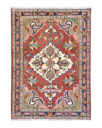 [11020423] فرش دستباف آنتیک بختیاری طرح ترنجی سه متری