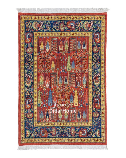 [12023010] فرش دستباف گروس طرح افشان ذرع و نیم