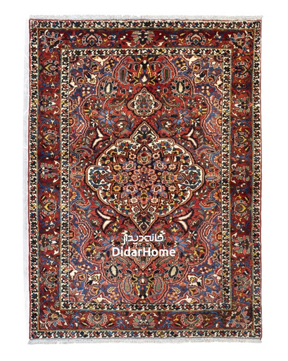 [11031117] فرش دستباف آنتیک بختیاری طرح ترنجی سه متری