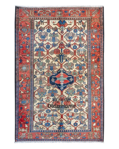 [61021214] فرش دستباف آنتیک بختیاری طرح ترنجی سه متری