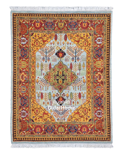 [51032101] فرش دستباف گروس طرح ترنجی سه متری