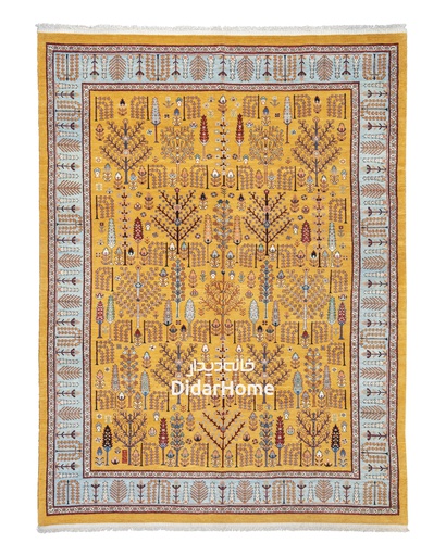 [32080227] فرش دستباف قشقایی طرح افشان نه متری