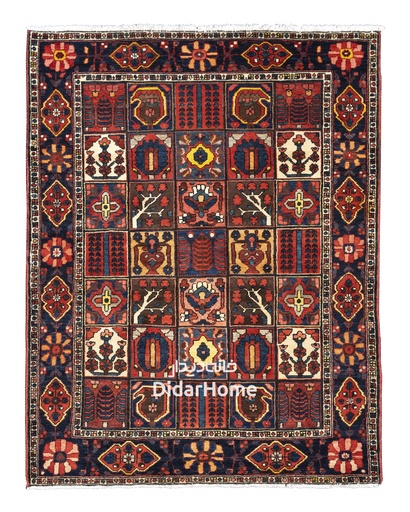 [84039142] فرش دستباف آنتیک بختیاری طرح خشتی سه متری