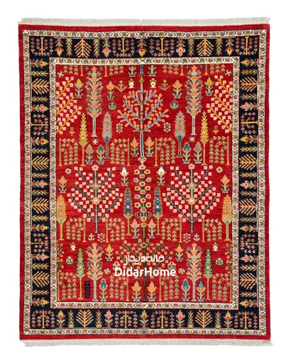 [12030415] فرش دستباف قشقایی طرح درخت زندگی سه متری