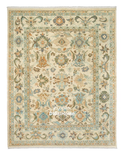 [62071709] فرش دستباف سلطان آباد طرح افشان نه متری