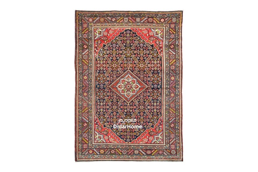 [91031065] فرش دستباف آنتیک همدان طرح ترنجی سه متری